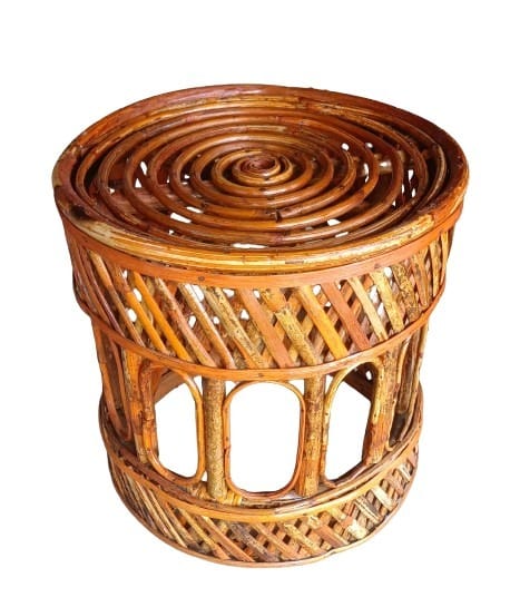 Handmade cane stool strong and durable