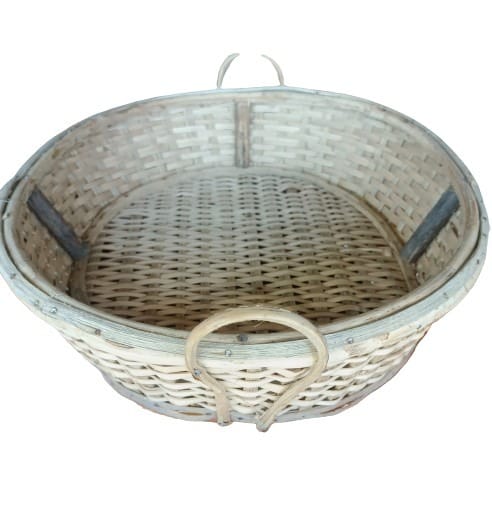 Handmade big basket with handle