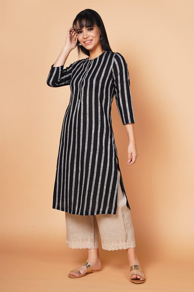 Simply Striped Straight Kurta+