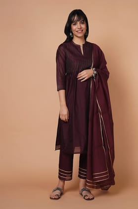 Wine Love Chanderi Kurta Set of 3