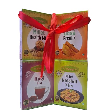 Gift Pack of 4 (Health Mix, Dosa Premix, Khichdi Mix, Ragi Tea)