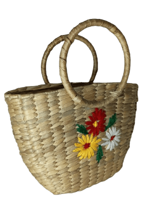 Water Hyacinth hand weaved basket bag