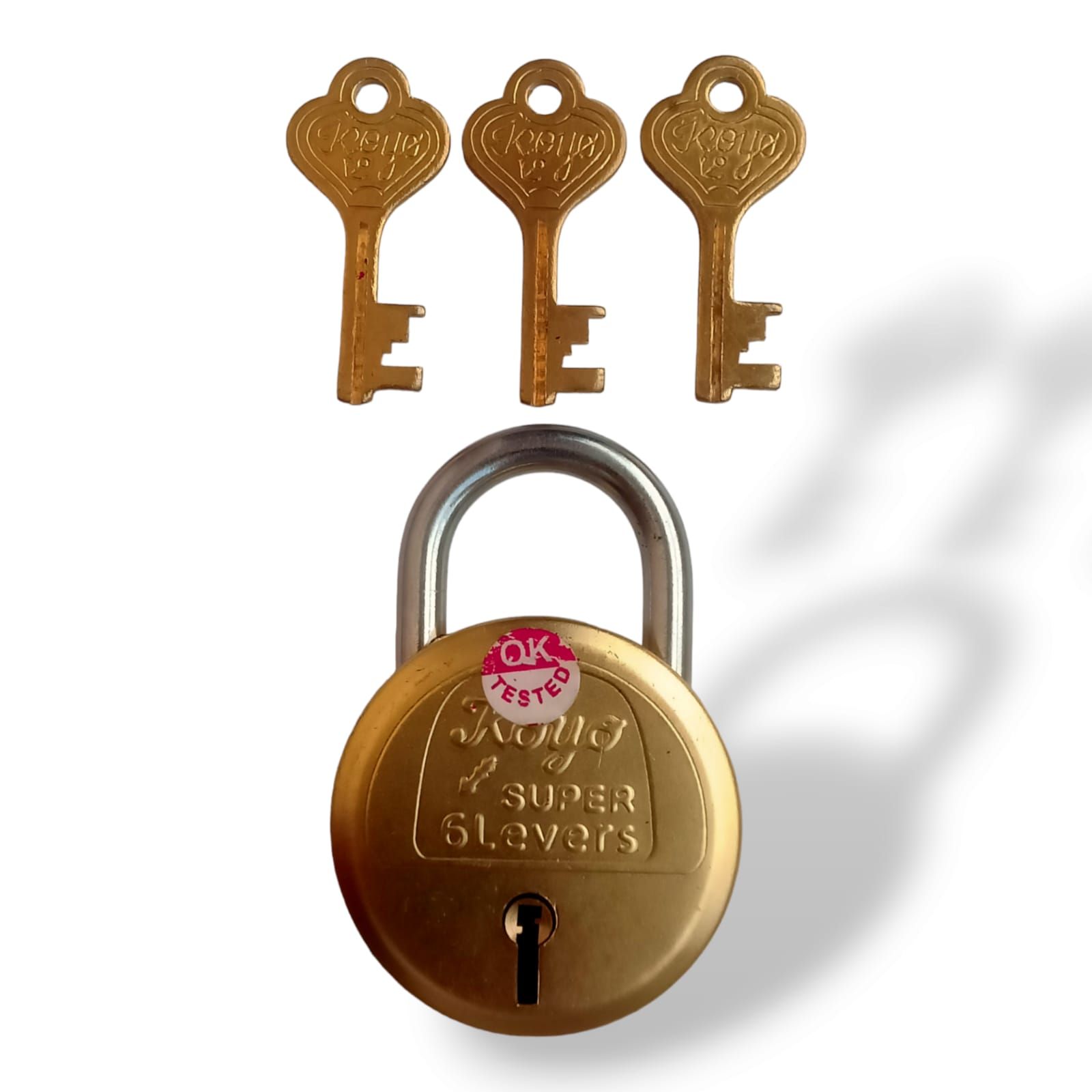 Koyo Super 50 mm Brass Padlock With 3 Brass keys | Shop Koyo Locks