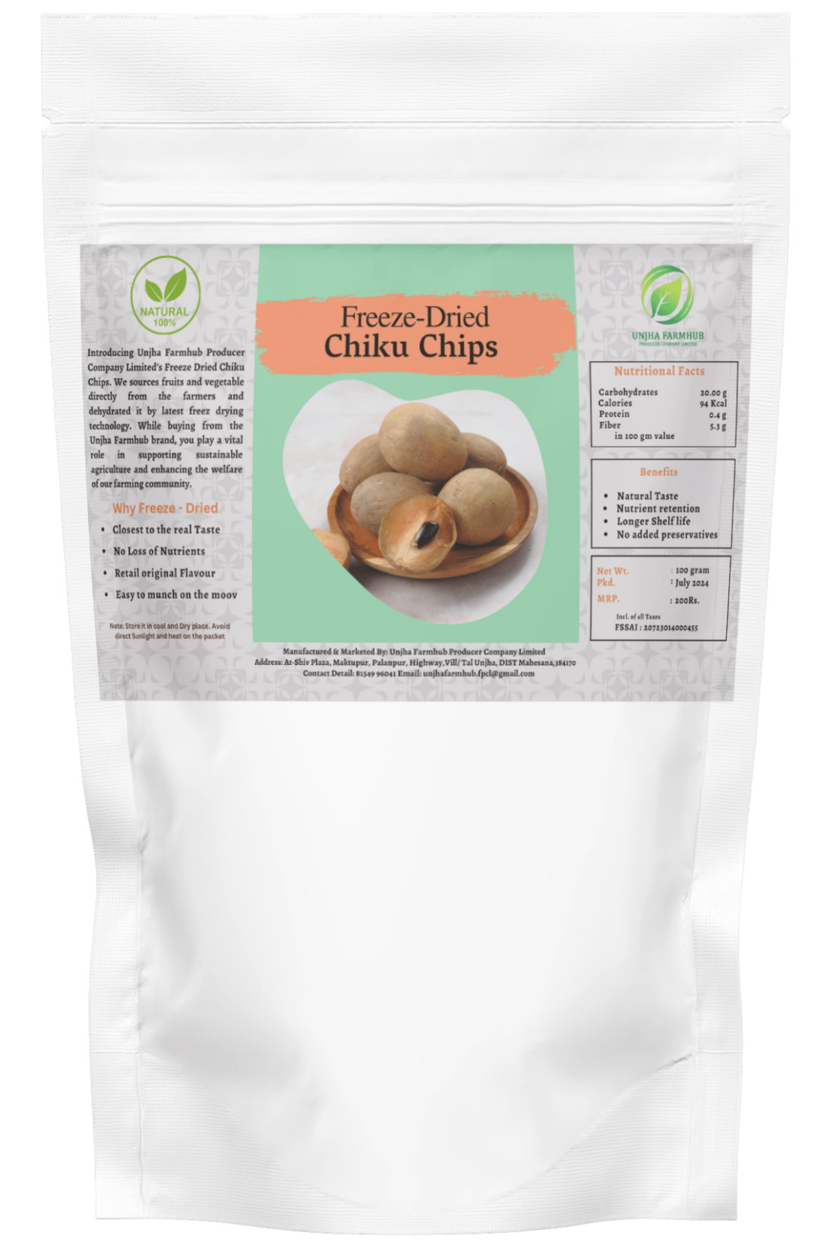 Freeze Dried Chiku Chips