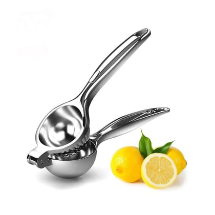 GLOBAL IMPEX Stainless Steel Finish (ZINC) Heavy Quality Lemon Squeezer With Comfortable Handle For Extracting Lemon Juice. Modern Kitchen Tool. . 300 GRAM Heavy Quality ( Pack Of 1 )