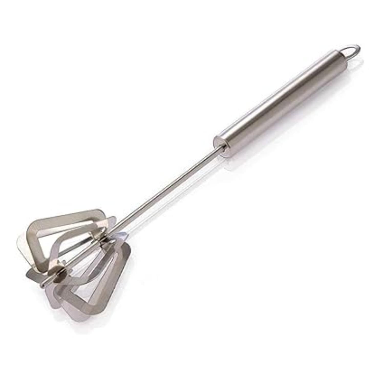 NEWWAY KITCHEN AND HOME APPLIANCE Power Free Stainless Steel Push Whisk Hand Blender, Mathani, Ravai, Madhani, Egg Beater, Frother, Stirrer, Blending, Whisking, Beating, Stirring (Egg Whisker)