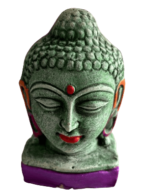 ASOMI LORD BUDDHA HEAD IDOL, TERRACOTTA