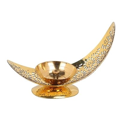 Homestyle India Brass Akhand Diya| Oil Lamp for Puja, Home Decor and Diwali| Brass Diya