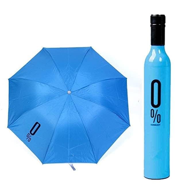 Folding Portable Umbrella with Bottle Cover for UV Protection & Rain Umbrella Mini Travel