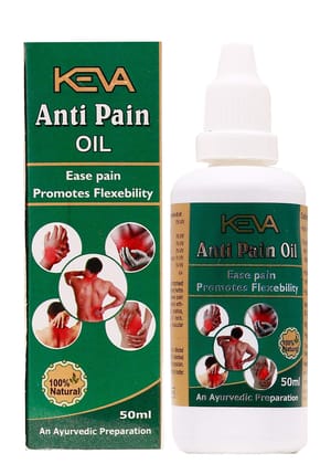 KEVA Herbal Natural Organic Anti Pain Oil for Joint and Body Pain (50 ml) - Pack of 2