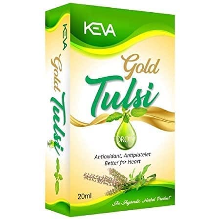 Keva Gold Tulsi Drops - 20 ml (Pack of 5) with 2X Immunity, Experience the magic of multiple benefits of Tulsi | A natural Immunity Booster for good health | Powerful Cough and Cold relief formula