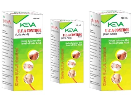 Keva Pure & Primium_ Uric Acid || Control Syrup [3x100ml=300 ml] (Pack Of -3)