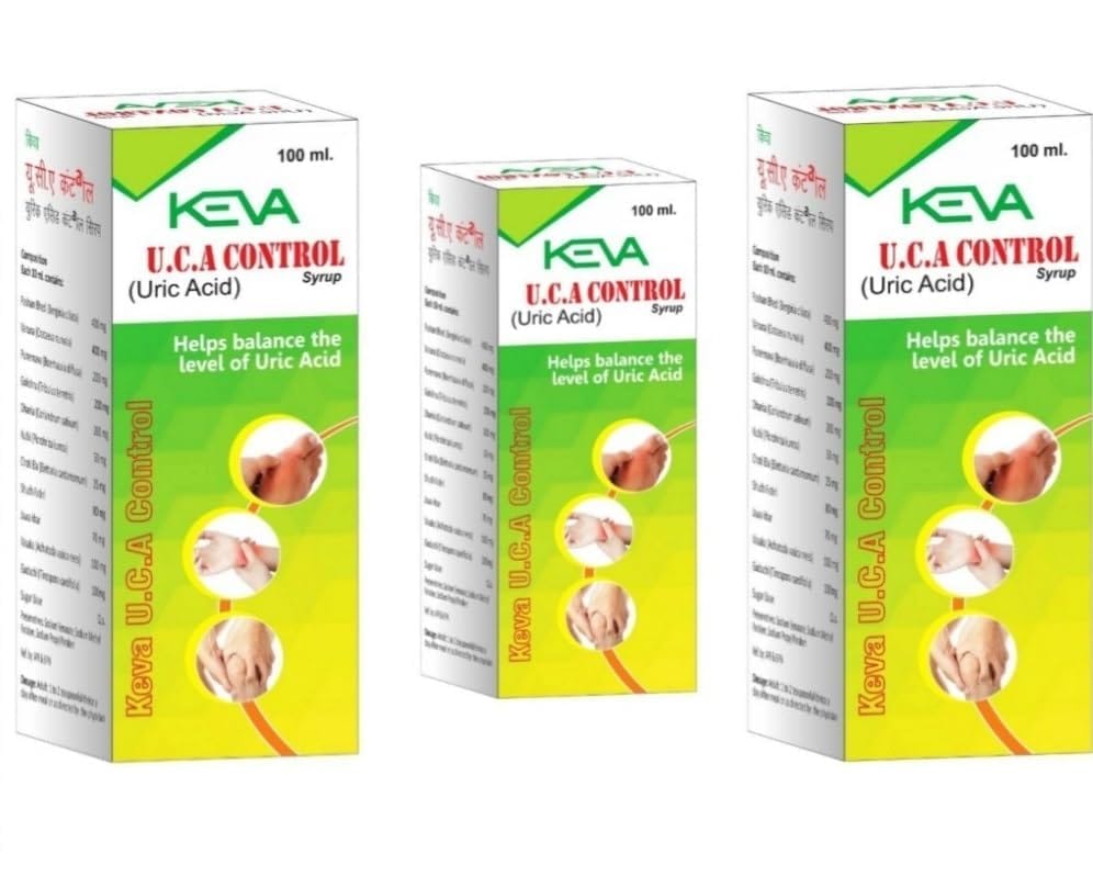 Keva Pure & Primium_ Uric Acid || Control Syrup [3x100ml=300 ml] (Pack Of -3)