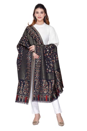 WOMEN'S JACQUARD SHAWLS (BLACK)