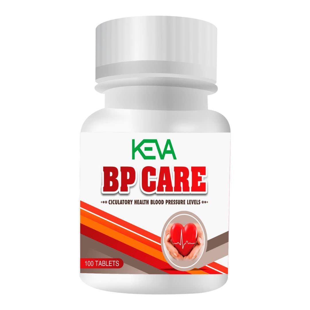 Keva BP Care Tablets - Manages Blood Pressure - 100 Tablets | Blood Pressure Support Supplement | Hypertension Supplement | Blood Circulation Supplement