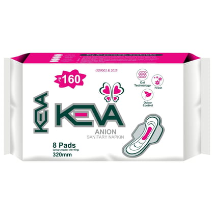 Keva Anion Sanitary Napkin 320mm (8 Pads)