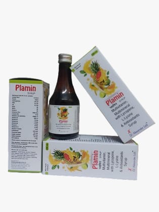 Plamin Syrup,Vitamins & Minerals 200 ml X 2 Ayurvedic and Pure Herbal Antioxidant Syrup