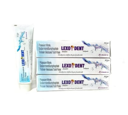 Lexodent Sensitivity Toothpaste 50g pack of 4