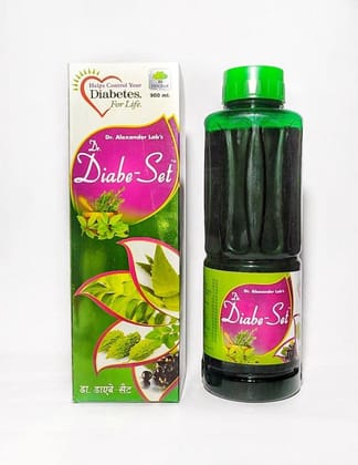 Dr. Diabe-Set An Ayurvedic juice helps control your diabetes for life 900ml | Aloevera, Amla, Karela, Kala Jamun and Gurmar