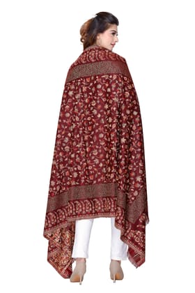 WOMEN'S JACQUARD SHAWLS (Maroon)