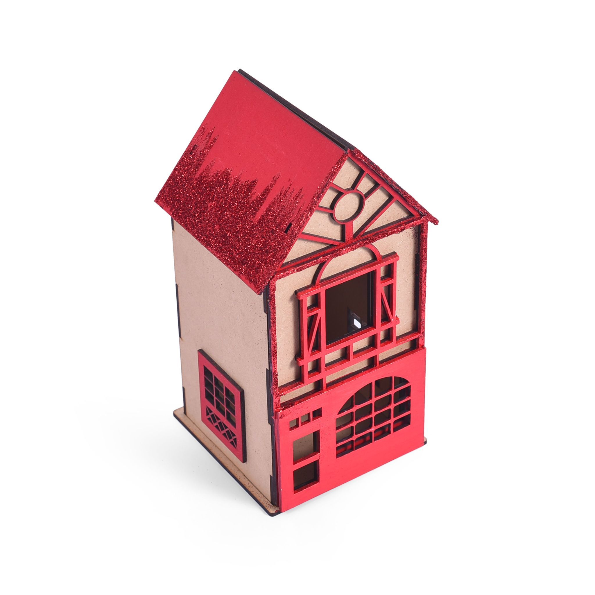 Christmas LED Light Wooden House