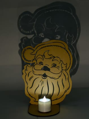 Wooden Santa Claus Tea-light Holder