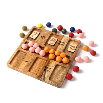 Wooden Calculation Tray (Addition & Subtraction)