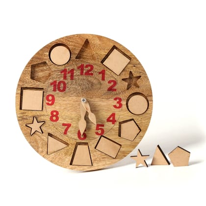 Geometric Wood Puzzle Clock