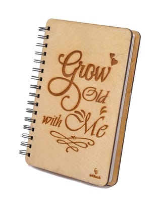 Grow Old with Me Customised Wooden Diary