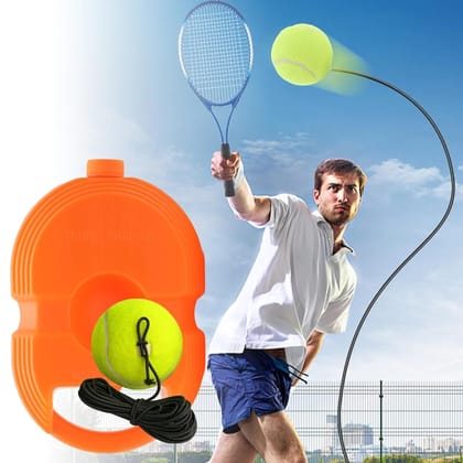 Tennis Trainer Rebound Ball with String Solo Tennis Trainer Set Self Tennis Practice Ball with String Cricket Trainer Rebound Ball with Rope Fill Sand or Water