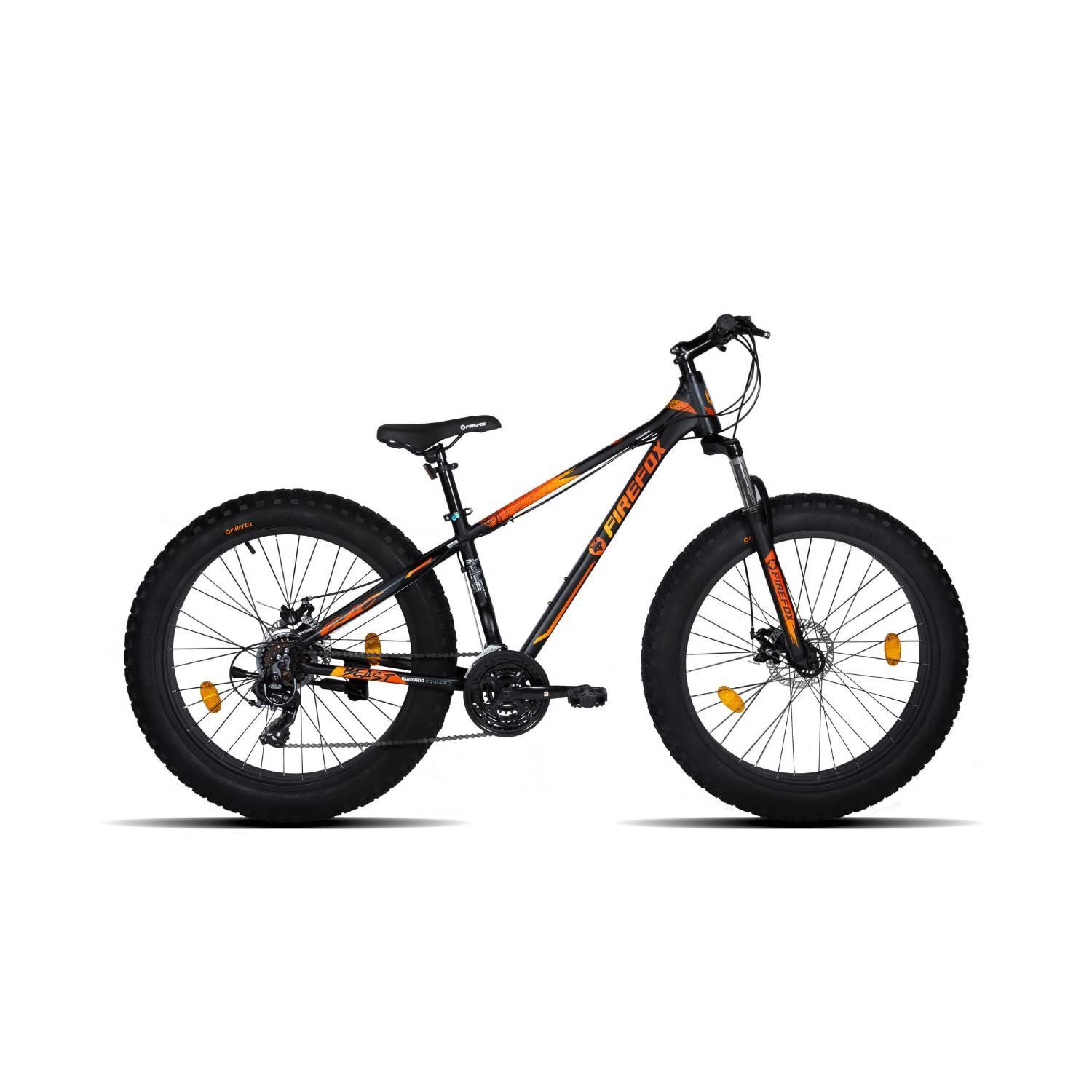 Firefox Bikes Swagfire 26T 21 Aluminum-Alloy Speed Fat Mountain Bike (Matt Black) Frame: 16 in, Ideal for Unisex,  98% Assembled Cycle