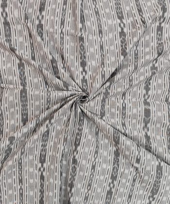 2.5m White Sambalpuri Handwoven Single Ikat Shirting Materials