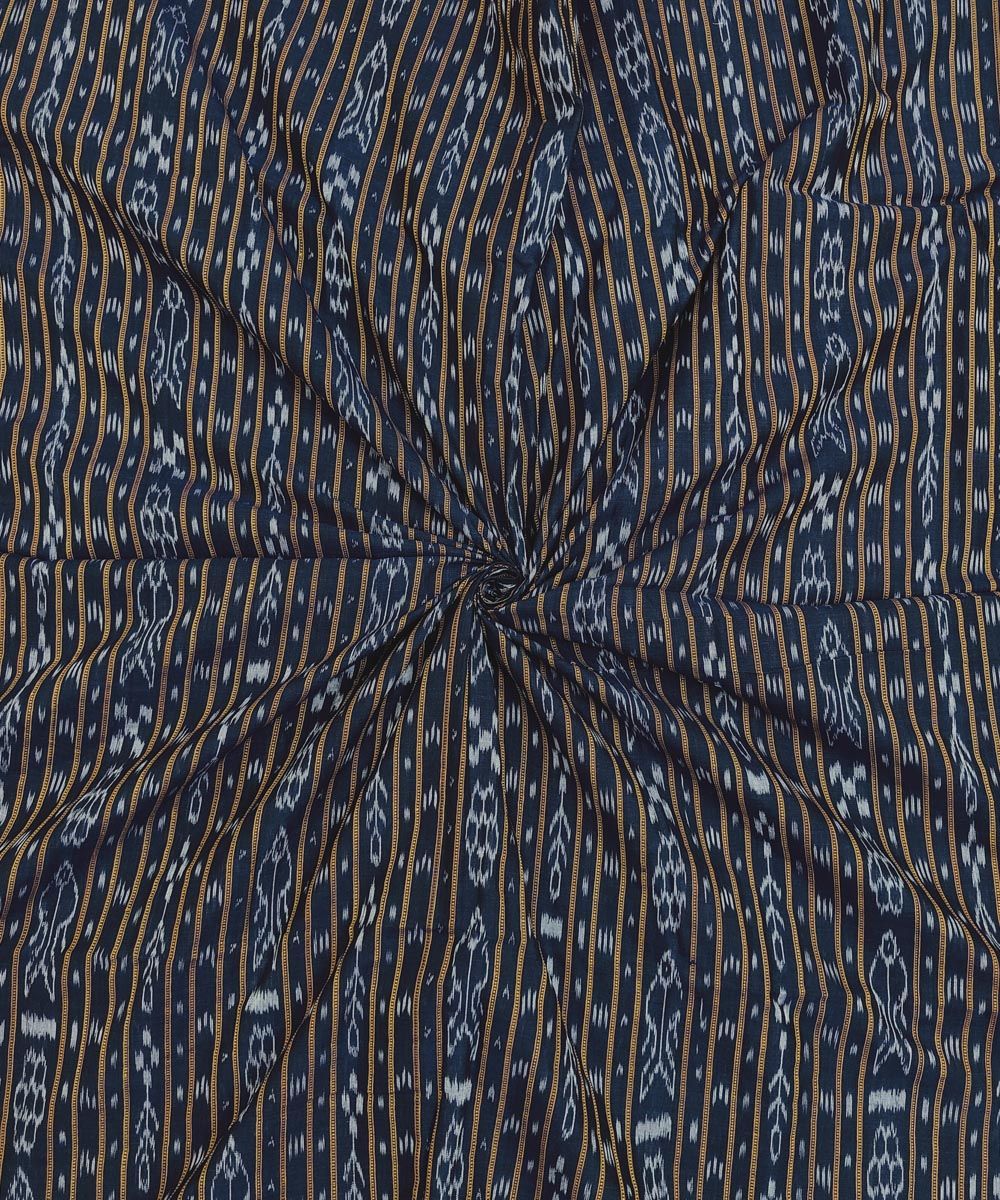 2.5m Blue Sambalpuri Handwoven Single Ikat Shirting Materials SFCSHI1641