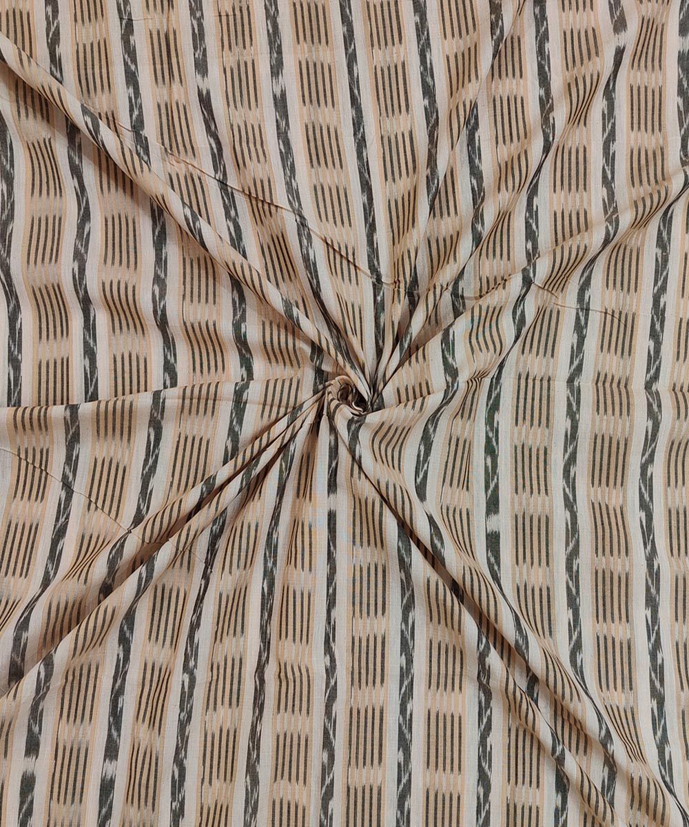 2.5m Yellow Sambalpuri Handwoven Single Ikat Shirting Materials