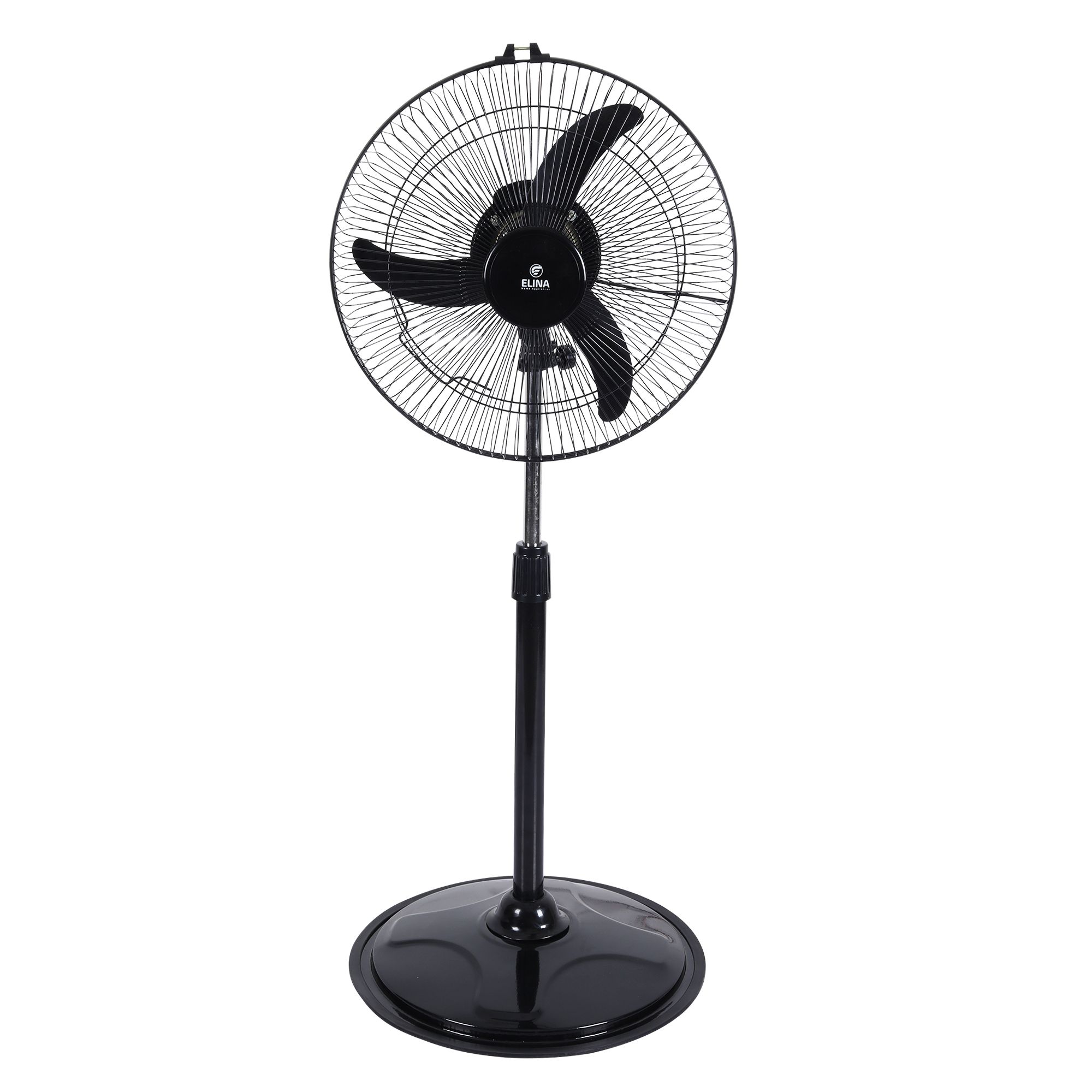 Elina High Speed Copper Motor Bullet Farrata Pedestal Fan with 2400 RPM | 16inch / 406.4mm Sweep | Adjustable Height | Oscillation | Black