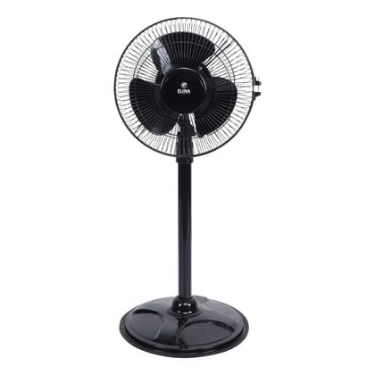 Elina High Speed Copper Motor Bullet Farrata Pedestal Fan with 2400 RPM | 12inch / 304.8mm Sweep | Adjustable Height | Oscillation | Black