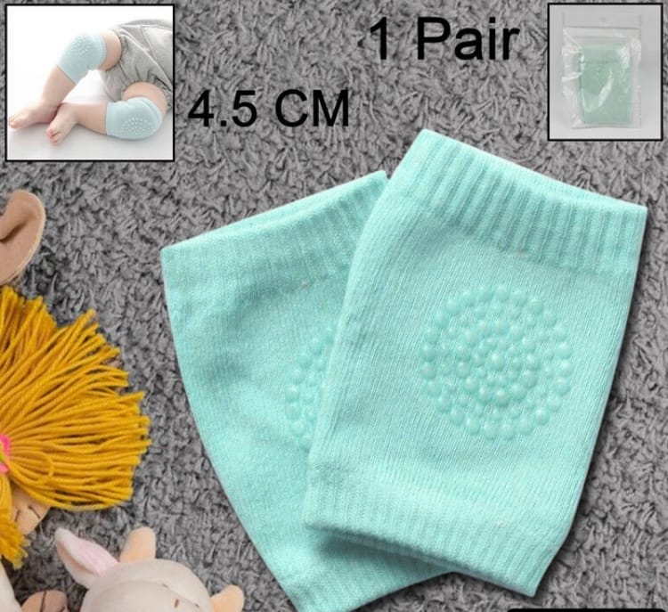 BARBAR KHARIDO 2 Pairs Baby Knee Pads for Crawling, Anti-Slip Padded Stretchable Elastic Cotton Soft Breathable Comfortable Knee Cap Safety Protector