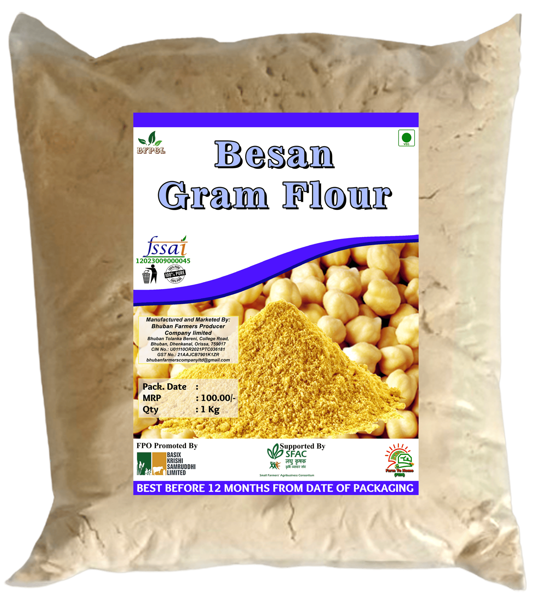 Gram Flour (Besan) | Channa Besan | 1 Kg