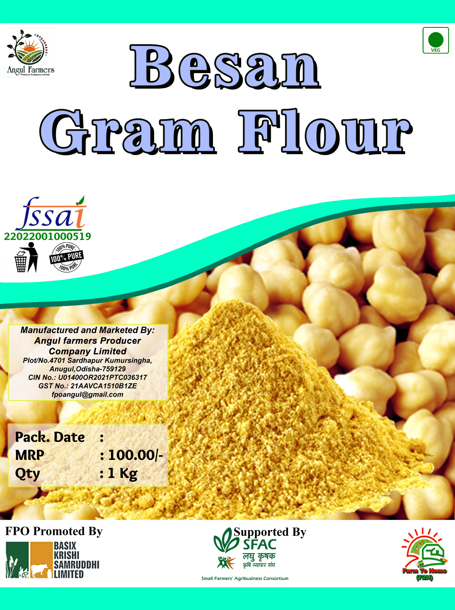 Gram Flour (Besan) | Channa Besan | 1 Kg