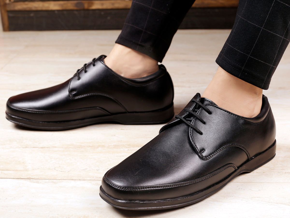 WUGO::Latest Graceful Men Formal Shoes|Black Derby Shoes|Office Shoes For Men's & Boys (Free Home Delivery)