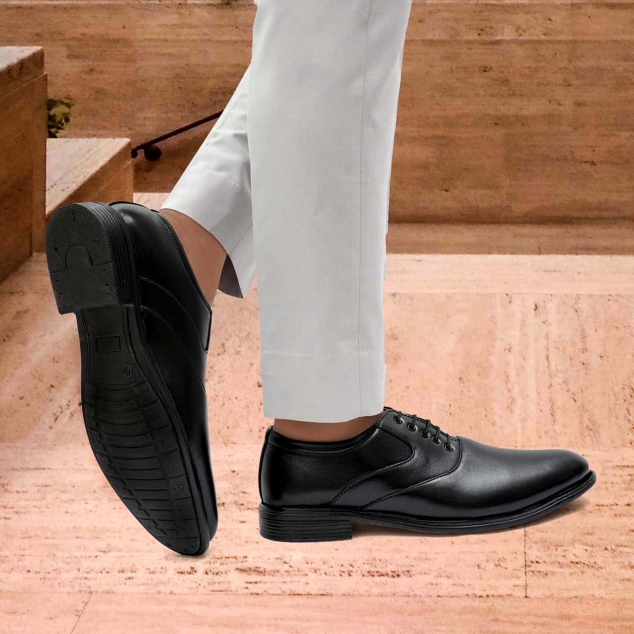 WUGO::Latest Stylish Men Formal Shoes|Black Derby Shoes|Office Shoes For Men's & Boys (Free Home Delivery)