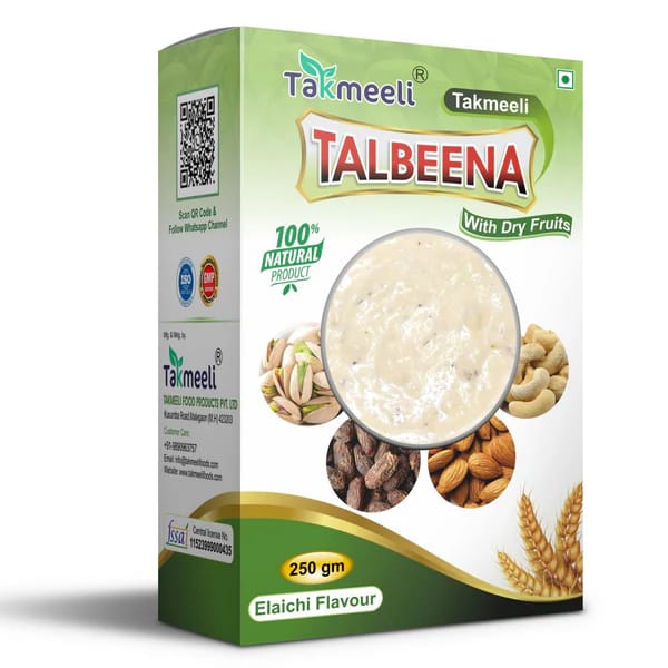 Takmeeli Talbeena With Dry Fruits - Elaichi Flavour - Cereals for Breakfast, No Preservatives , No Added Sugar - Islamic Breakfast | Healthy Diet | Breakfast Food | 1X250 = 250gm - Pack Of 1