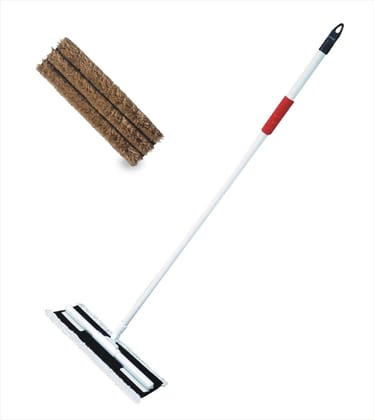 Vimal 2 in 1 Multi-Purpose Broomstick with Inter-Changeable Heads for Wet & Dry Floor Cleaning