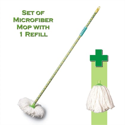 Vimal Sparkle High Performance Microfiber Strings Wet & Dry Mop with Refill (1 pc.)