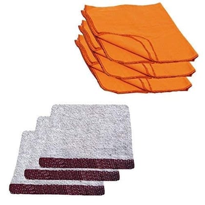 Vimal Cleaning Combo Pack of Dust Cleaning Cloths (3 Pcs.) + Floor Cleaning/Wiping Cloths - Pocha (3 Pcs.)