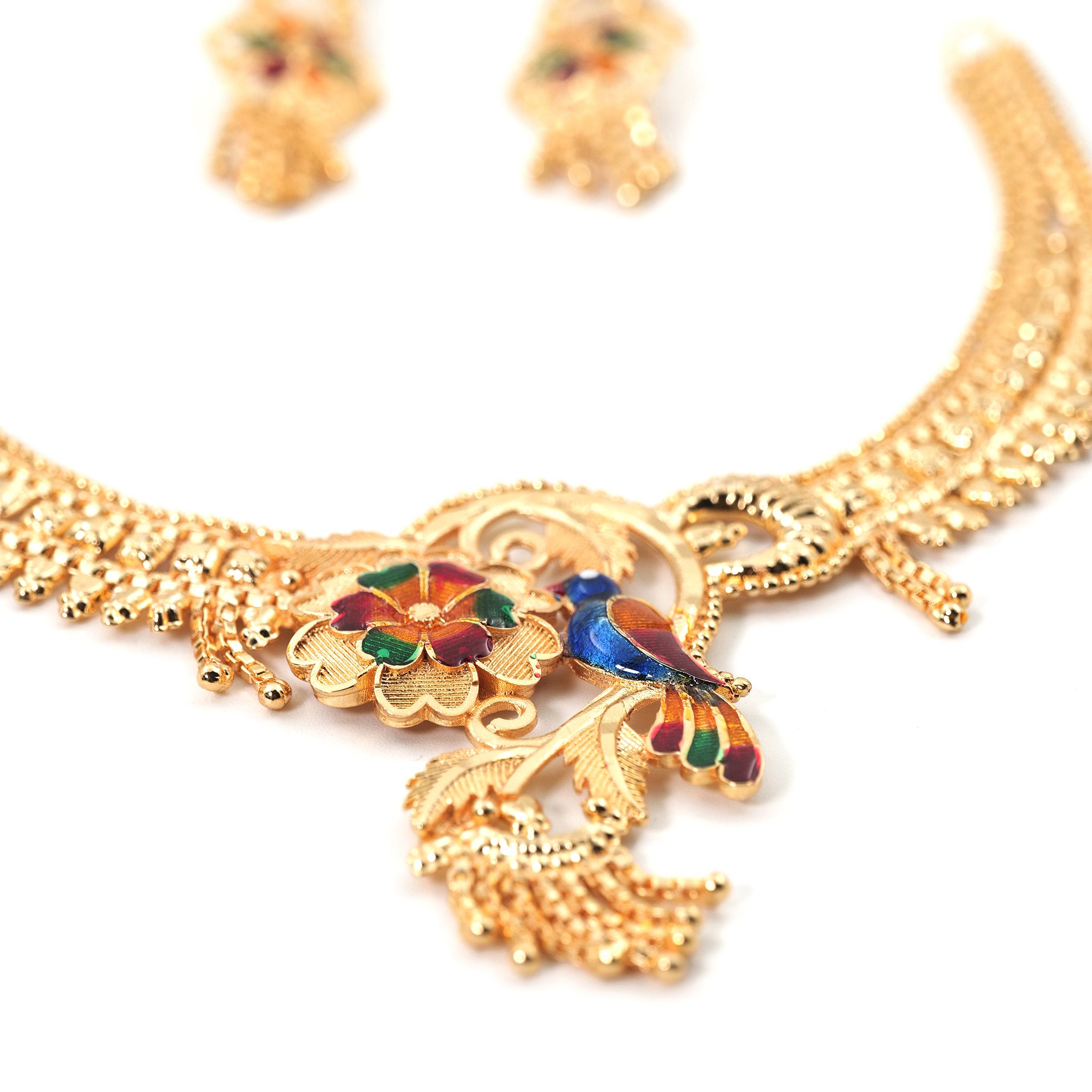 Gold Plated Necklace Set For Women & Girls