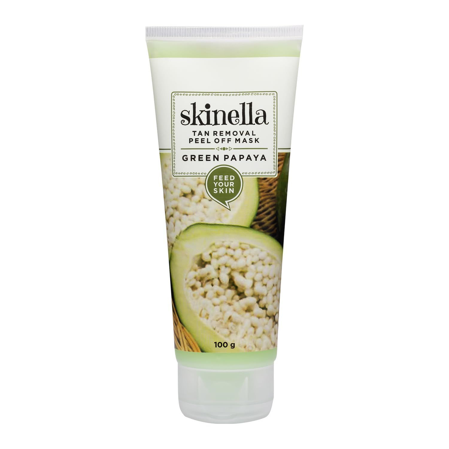 Skinella Tan Removal Peel Of Mask, Green Papaya 100gm