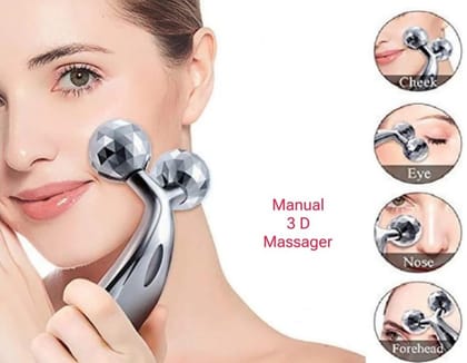 WUGO::3D Manual Roller Face Body Massager Skin Lifting Wrinkle Remover Facial Massage For Relaxation and Pain Relief Tightening (Original Series)