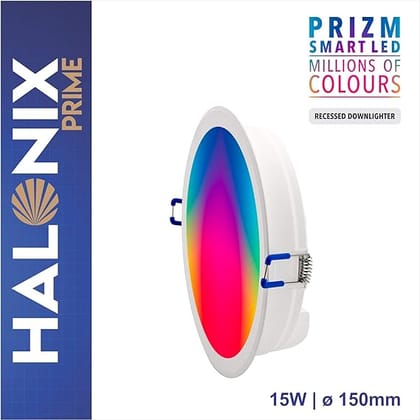 PRIZM Wi-Fi Smart Downlight 15W Million Colours 150mm, Works with Alexa & Google Assistant