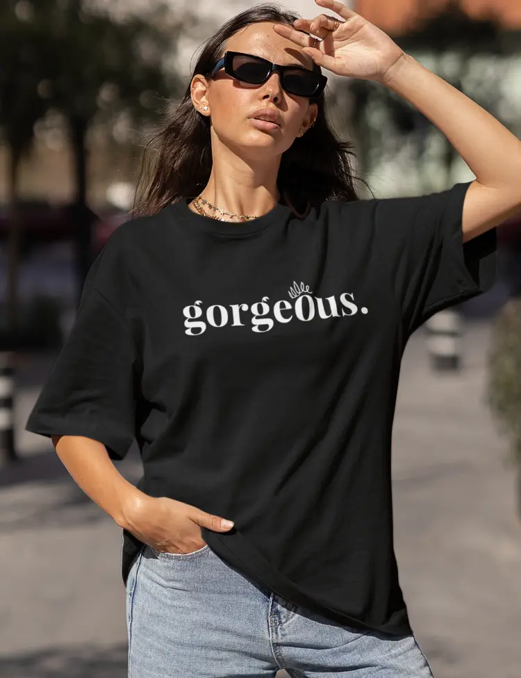 Gorgeous – Women’s Black Oversized T-Shirt